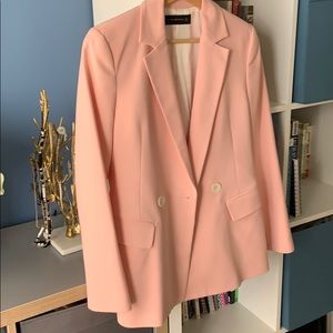 Zara Long Pink Oversized Blazer
